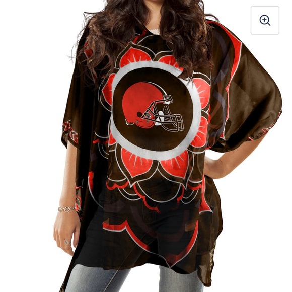 Little Earth Tops - Littlearth Trace Caftan One Size Officially Licensed Team Spirit Coverup